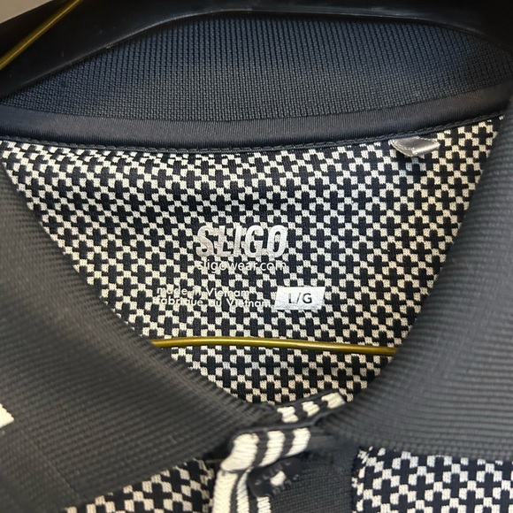 Sligo men’s L golf shirt EUC super fun- hard to picture pattern is blurry- nice! - Picture 12 of 14